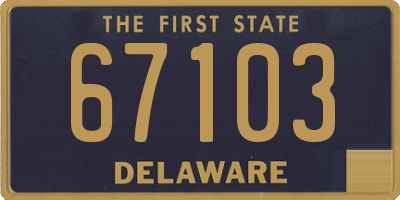 DE license plate 67103