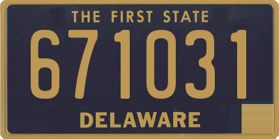 DE license plate 671031