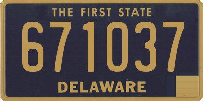DE license plate 671037
