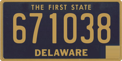DE license plate 671038