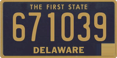 DE license plate 671039