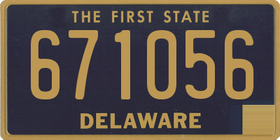 DE license plate 671056