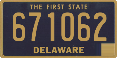 DE license plate 671062