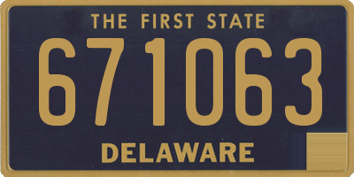 DE license plate 671063