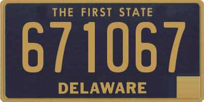 DE license plate 671067