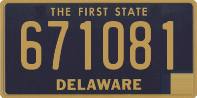 DE license plate 671081