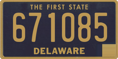 DE license plate 671085