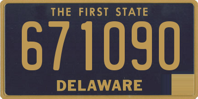 DE license plate 671090