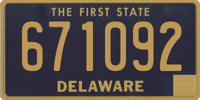 DE license plate 671092