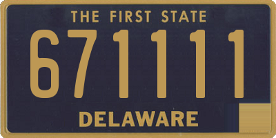 DE license plate 671111