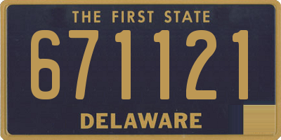 DE license plate 671121