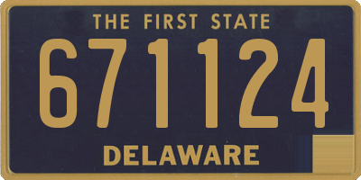 DE license plate 671124