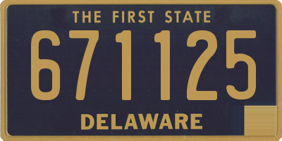 DE license plate 671125