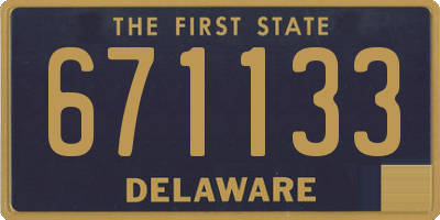 DE license plate 671133