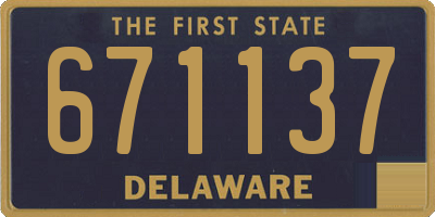 DE license plate 671137