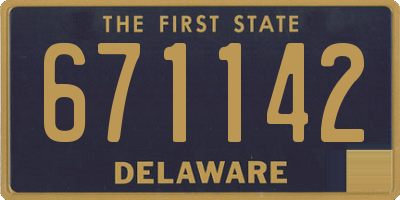 DE license plate 671142