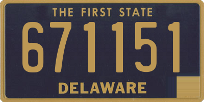 DE license plate 671151