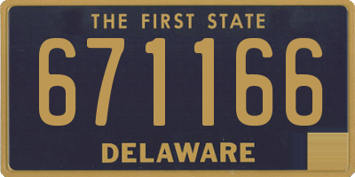 DE license plate 671166