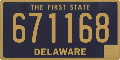 DE license plate 671168