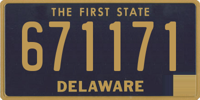 DE license plate 671171