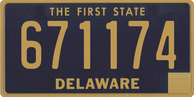 DE license plate 671174
