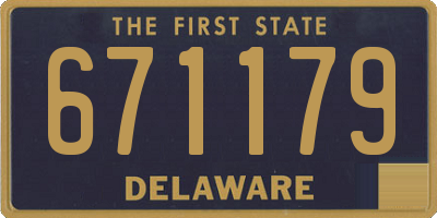 DE license plate 671179