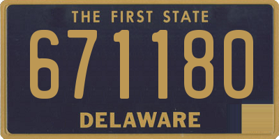 DE license plate 671180