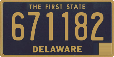 DE license plate 671182