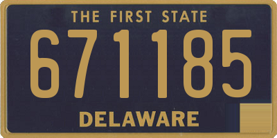 DE license plate 671185