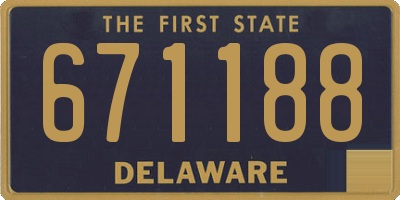 DE license plate 671188