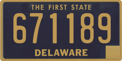 DE license plate 671189