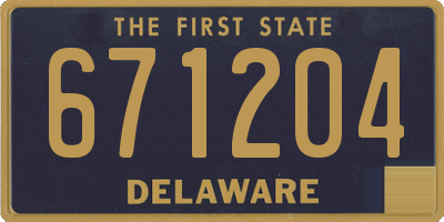 DE license plate 671204
