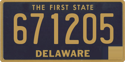 DE license plate 671205