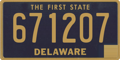 DE license plate 671207