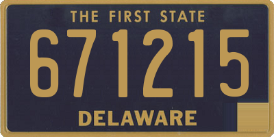 DE license plate 671215