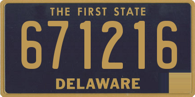 DE license plate 671216