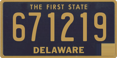 DE license plate 671219