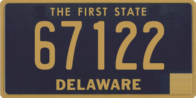 DE license plate 67122