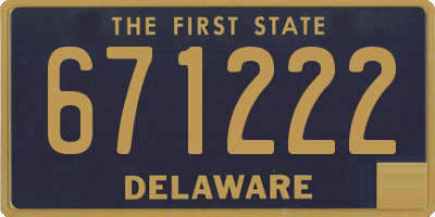 DE license plate 671222