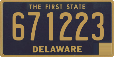 DE license plate 671223