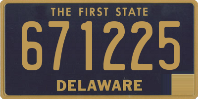DE license plate 671225