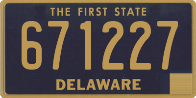 DE license plate 671227