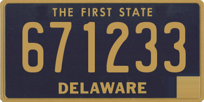 DE license plate 671233