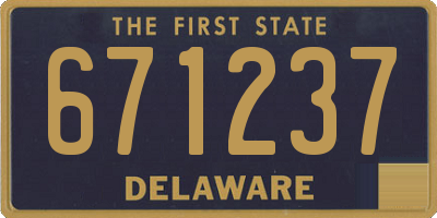 DE license plate 671237