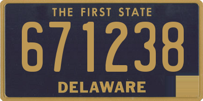 DE license plate 671238