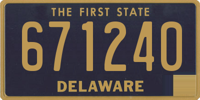 DE license plate 671240