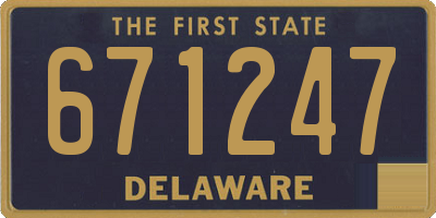 DE license plate 671247