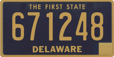 DE license plate 671248