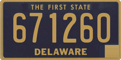 DE license plate 671260