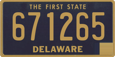 DE license plate 671265